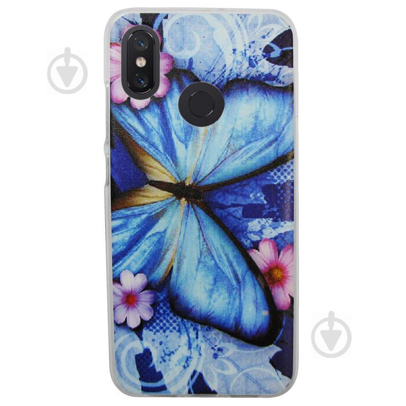 Чехол с рисунком Printed Silicone для Xiaomi Redmi Note 6 Pro Бабочка Разноцветный (hub_QGYO39438)