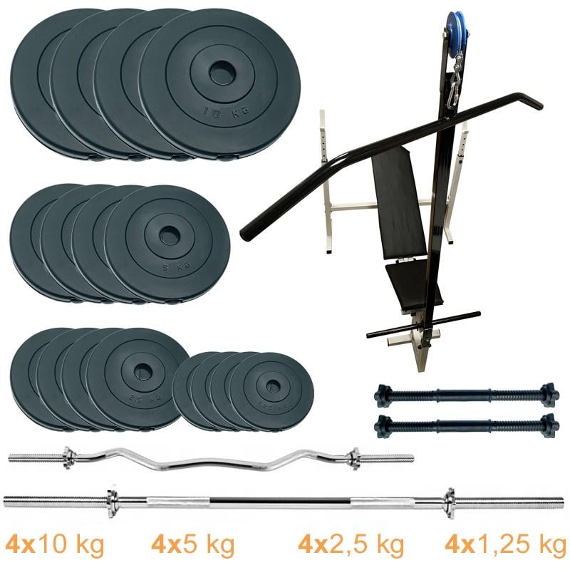 Лава для жима с набором штанг и гантелей Newt ProGym Scott Plus Set 90 кг (NE-SKM-PL-ST-90) - фото 8