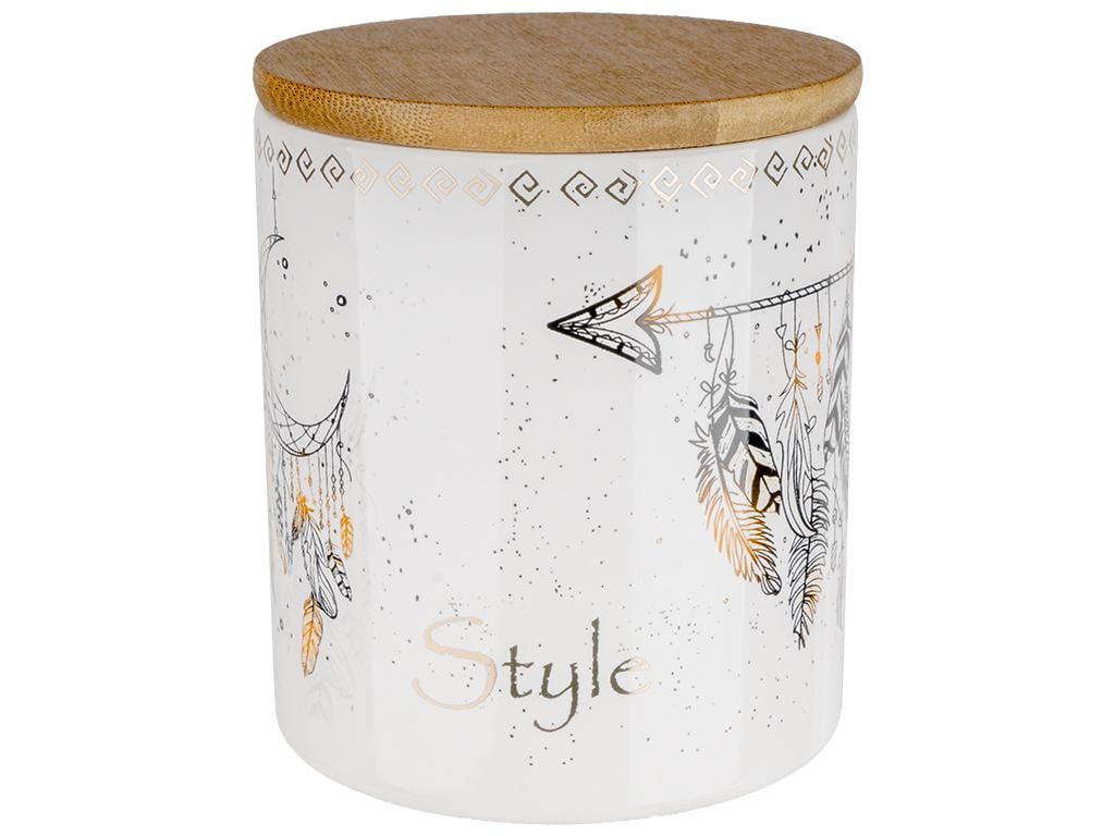 Емкость для сыпучих продуктов керамическая Boho style 600 мл (MSN-6027-20)