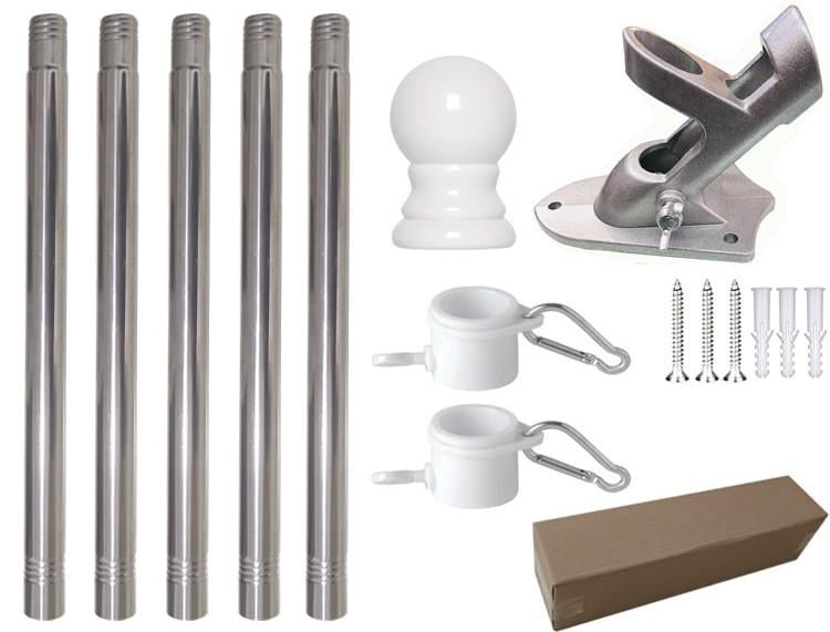 Комплект для крепления флага на фасад Флагшток нержавеющая сталь 2 м
