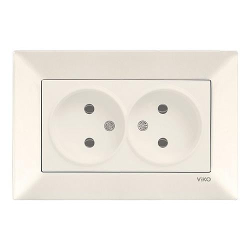 Розетка двойная Viko Meridian Кремовый (1618366266)