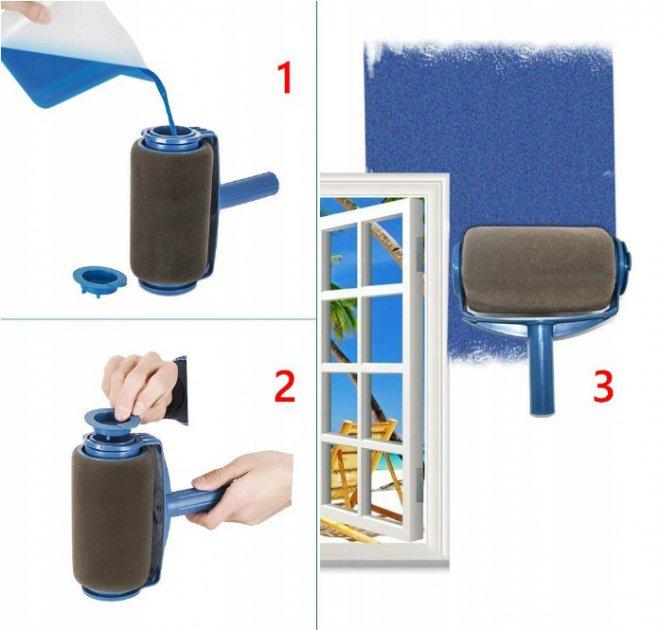 Комплект валиків з резервуаром Paint Roller для фарбування (14436) - фото 4 Комплект валиків з резервуаром Paint Roller для фарбування (14436) - фото 4