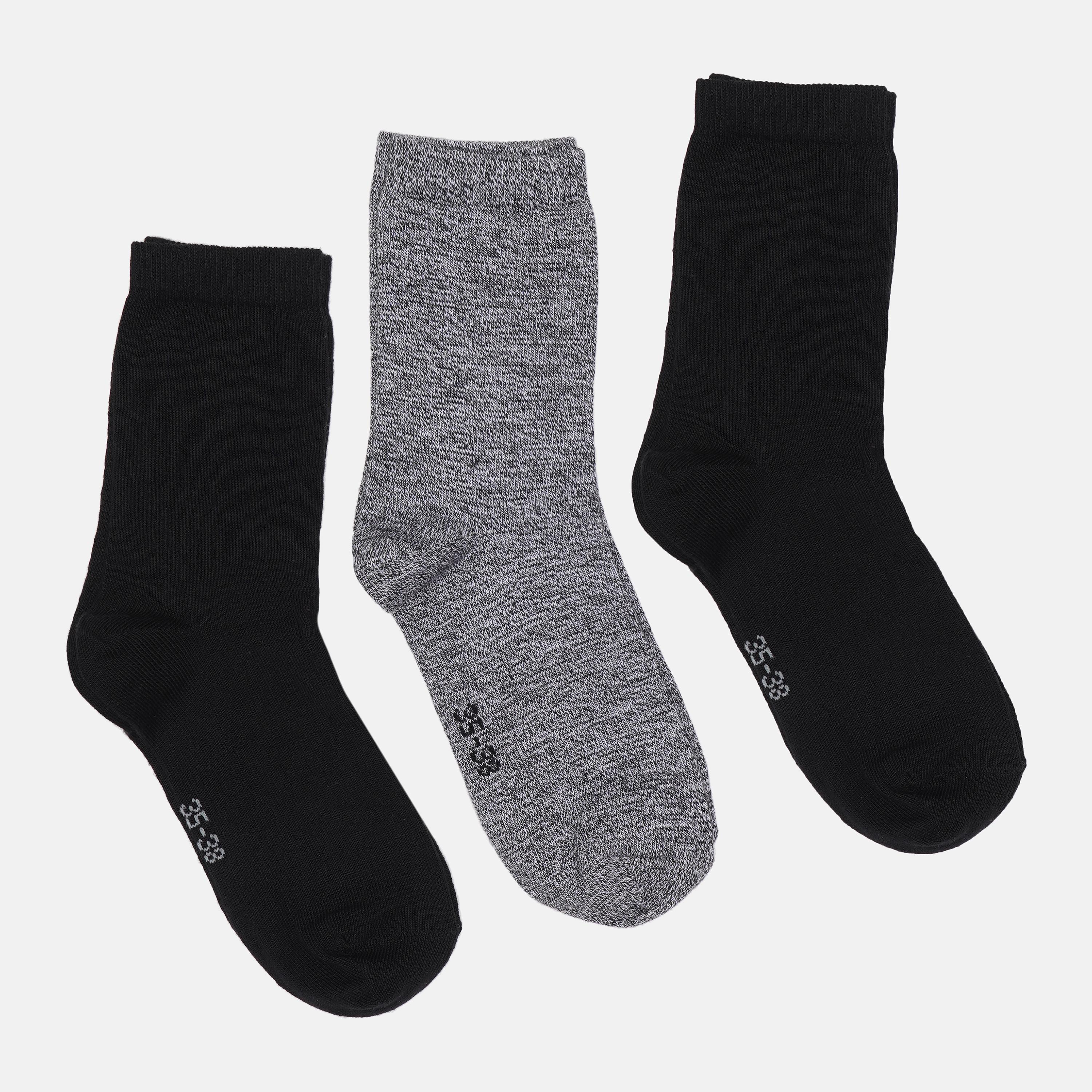 Шкарпетки C&A р. 35-38 3 пари Чорний/Сірий (3009658774)