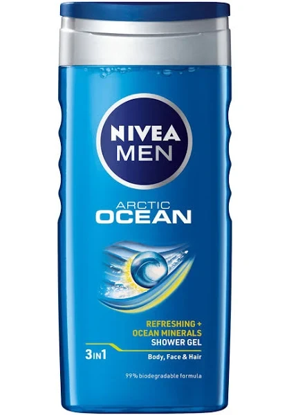 Гель для душу чоловічий Nivea Ocean 2в1 250 мл (4006000009391)