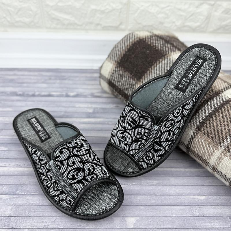 Тапочки кімнатні жіночі відкриті Е-001-46-1 p. 38 24-24,5 см Чорний (107666310)