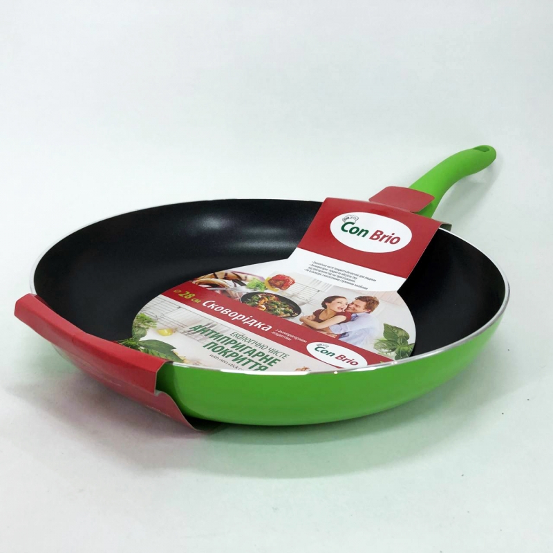 Сковорода Con Brio СВ-2814 для змаження 28 см Green (tf5169) - фото 10 Сковорода Con Brio СВ-2814 для змаження 28 см Green (tf5169) - фото 10