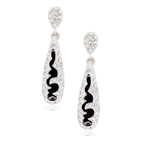 Сережки з кристалами Сваровські Italina 085061a Білий