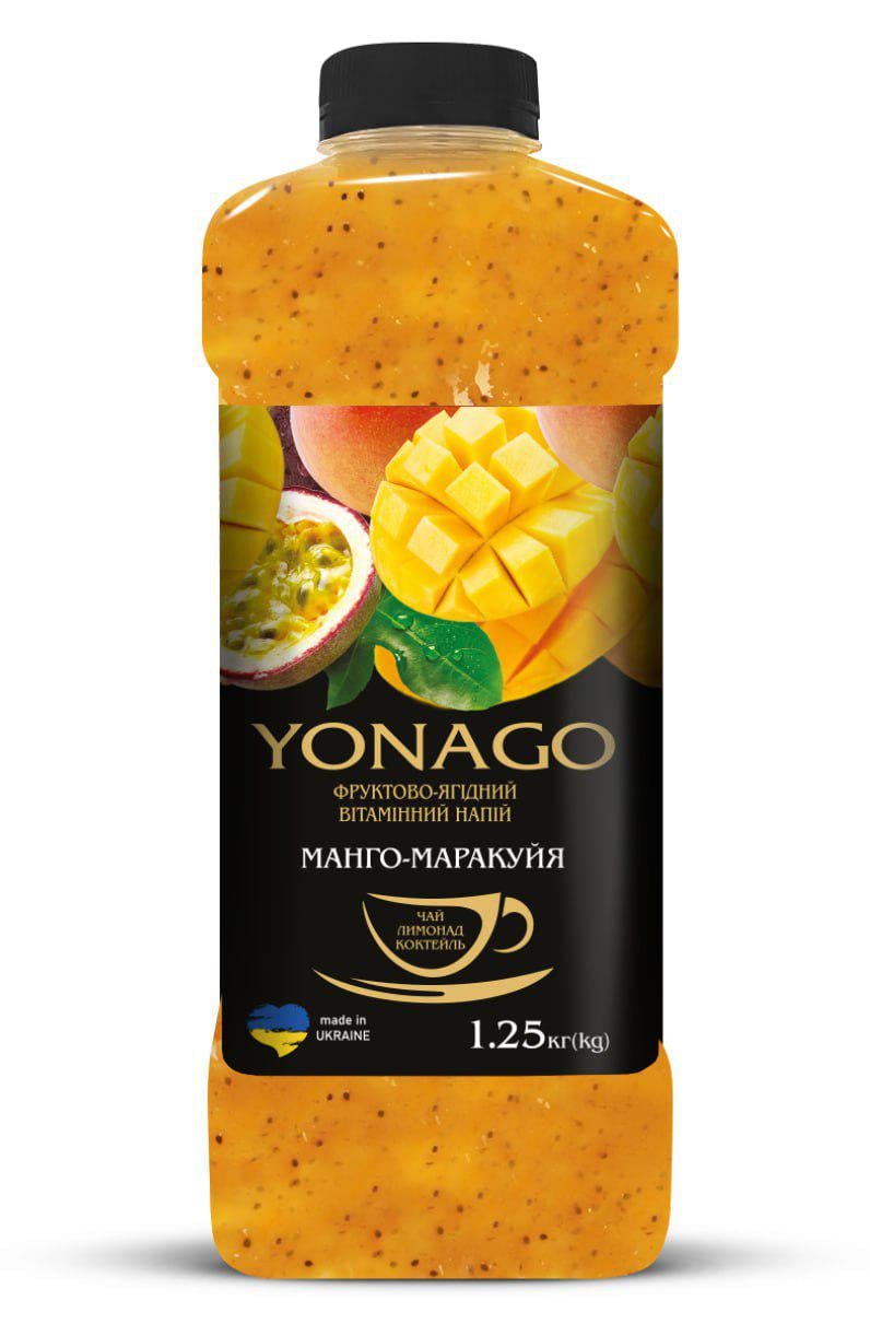 Напій вітамінний YONAGO Манго-Маракуйя концентрат 1,25 л (50606943250)
