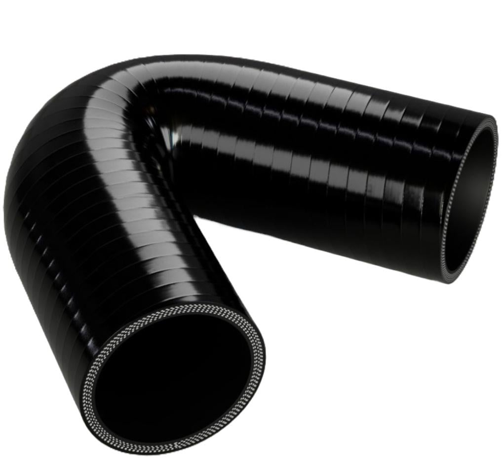 Патрубок силиконовый угловой 135° DN 57 мм L 187 стенка 5 мм рабочее давление 0,4 МПа Черный