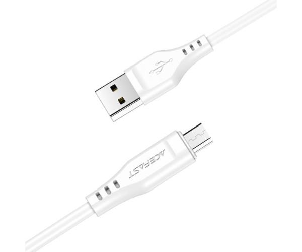 Кабель Data Acefast C3-09 USB-Micro-USB 2,4A 1,2 м White (06AFC3-09W) - фото 2 Кабель Data Acefast C3-09 USB-Micro-USB 2,4A 1,2 м White (06AFC3-09W) - фото 2