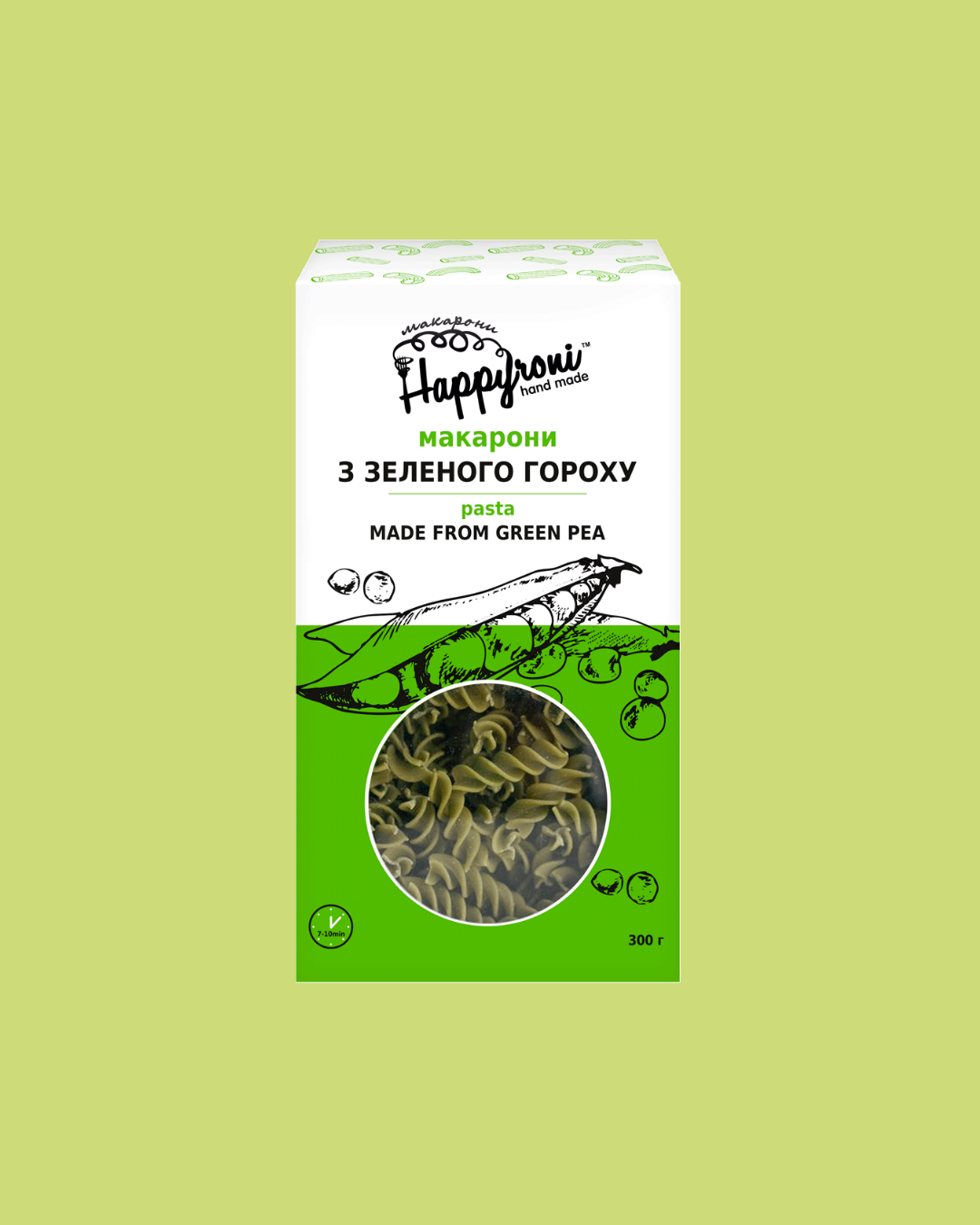 Спиральки из зеленого гороха 200 г