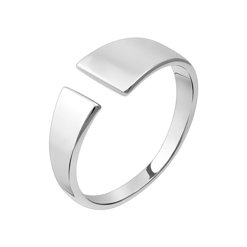 Кольцо серебряное Геометрия стильный дизайн без камней р. 18