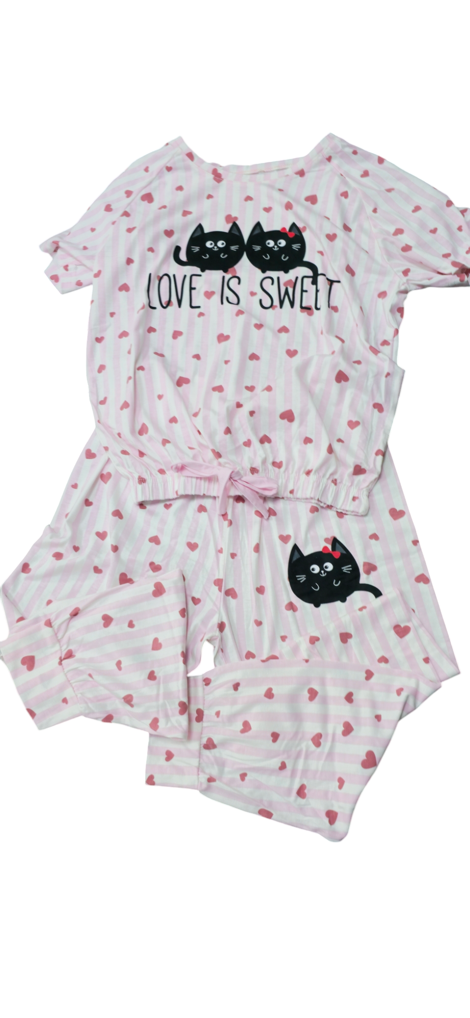 Пижама женская с котиками XL Розовый (700720) - фото 2 Пижама женская с котиками XL Розовый (700720) - фото 2