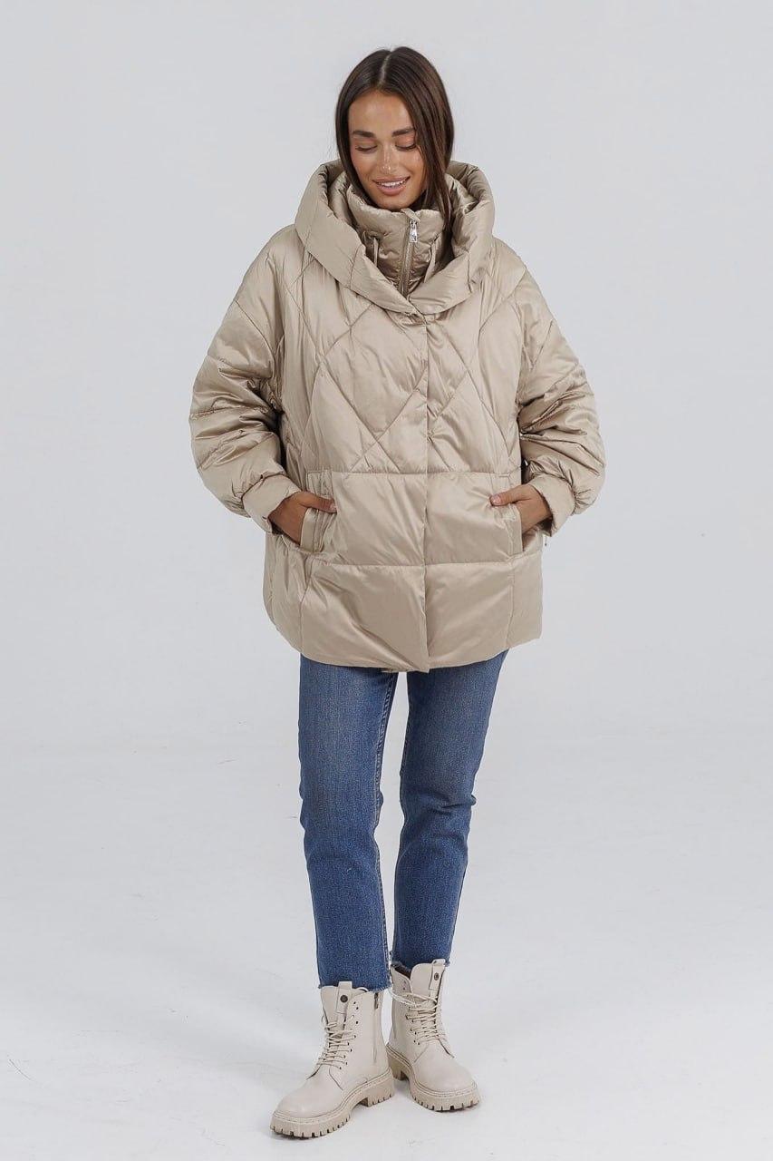 Куртка-пуховик жіноча зимова р. 46 Айворі (5208a/46) - фото 5 Куртка-пуховик жіноча зимова р. 46 Айворі (5208a/46) - фото 5