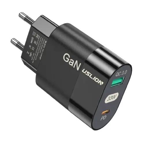 Зарядний пристрій мережевий Uslion 33W GaN PD USB-C + USB-A 33W GaN PD USB-C + USB-A (12289809)