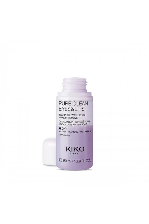 Жидкость для снятия макияжа Kiko Milano Pure Clean Eyes & Lips MINI 50 мл (00183103)