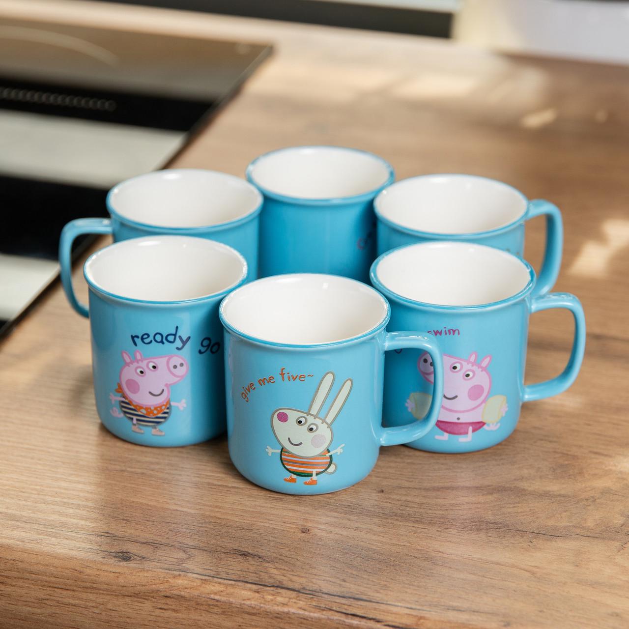 Набір чашок Peppa Pig 6 шт. 150 мл Синій (HP-15-17-1) Набір чашок Peppa Pig 6 шт. 150 мл Синій (HP-15-17-1)