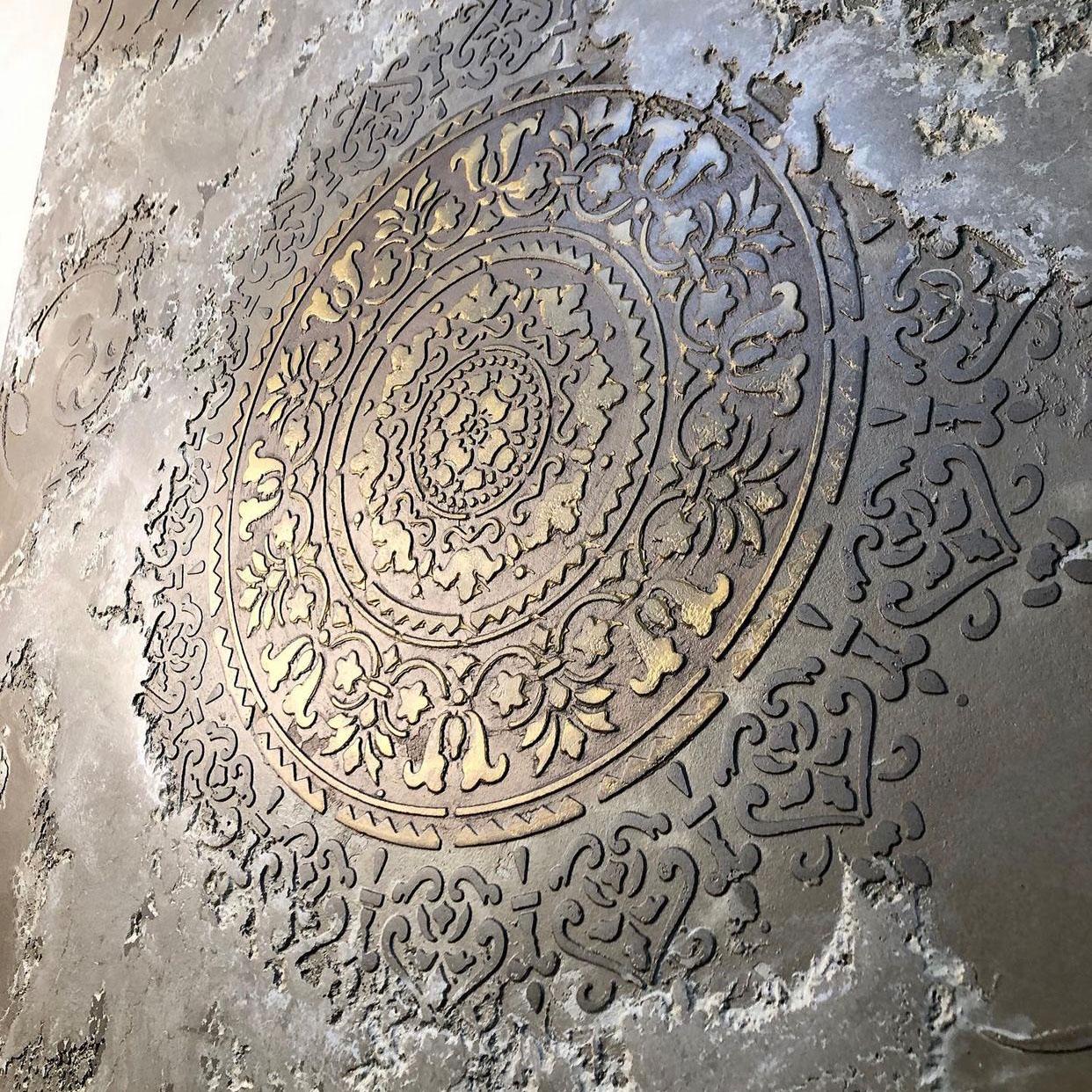 Трафарет DFA круглый узор под штукатурку и краску 0,3-1 мм (C00013-d2)