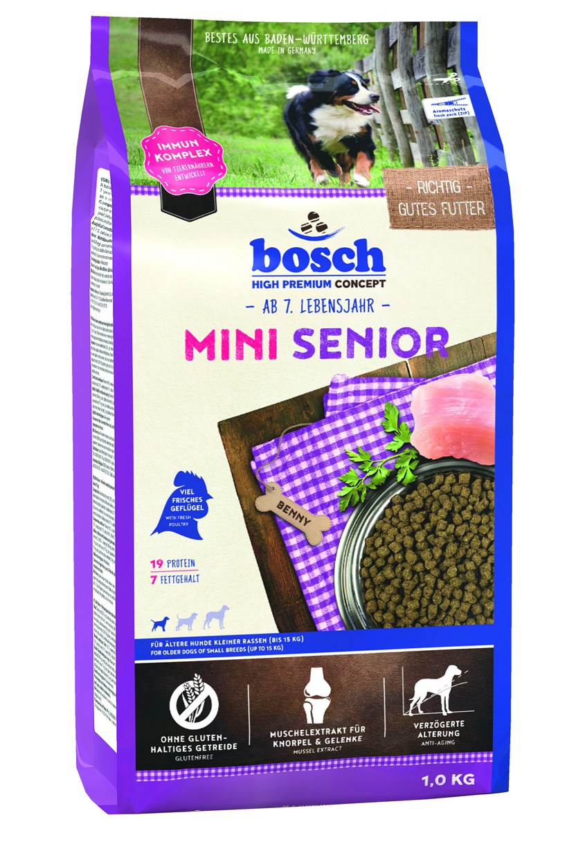 Сухой корм для собак с птицей Bosch Mini Senior 1 кг