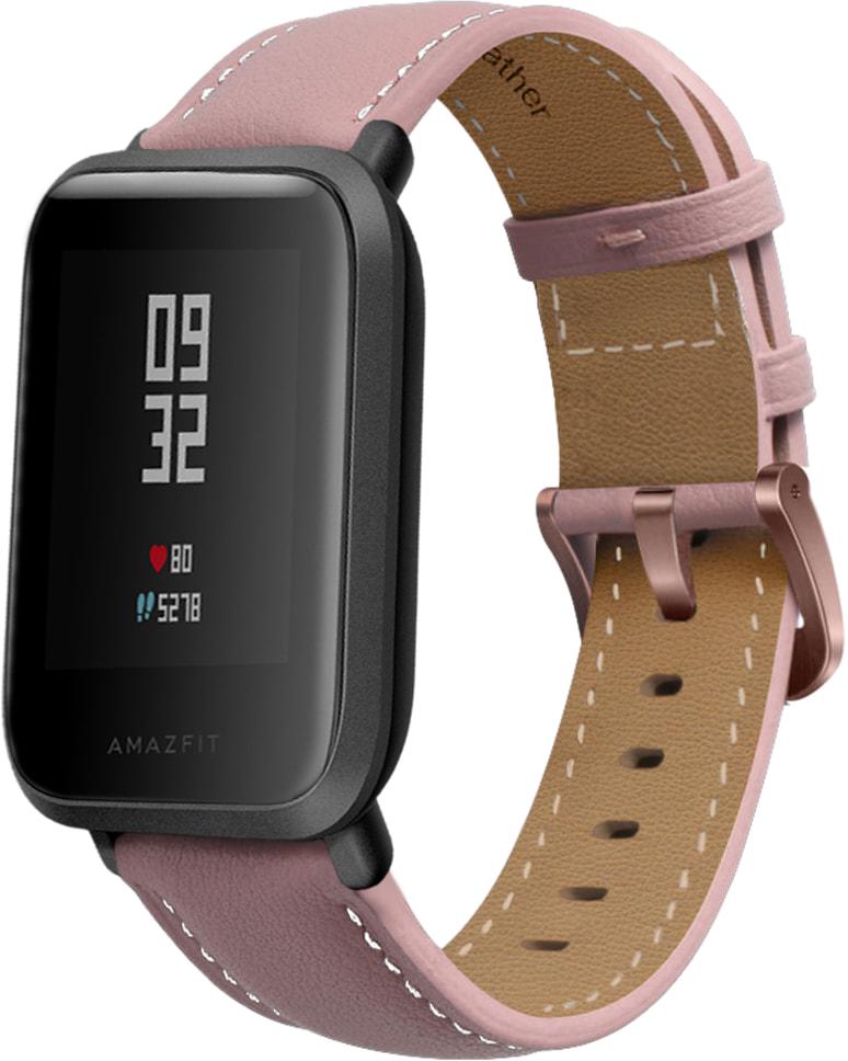 Ремінець шкіряний Folsa для Amazfit Bip Pink (31523-31)