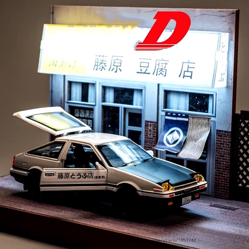 Модель автомобиля TOYOTA Corolla AE86 Sprinter металлическая на батарейках 1:32 (1282) - фото 7