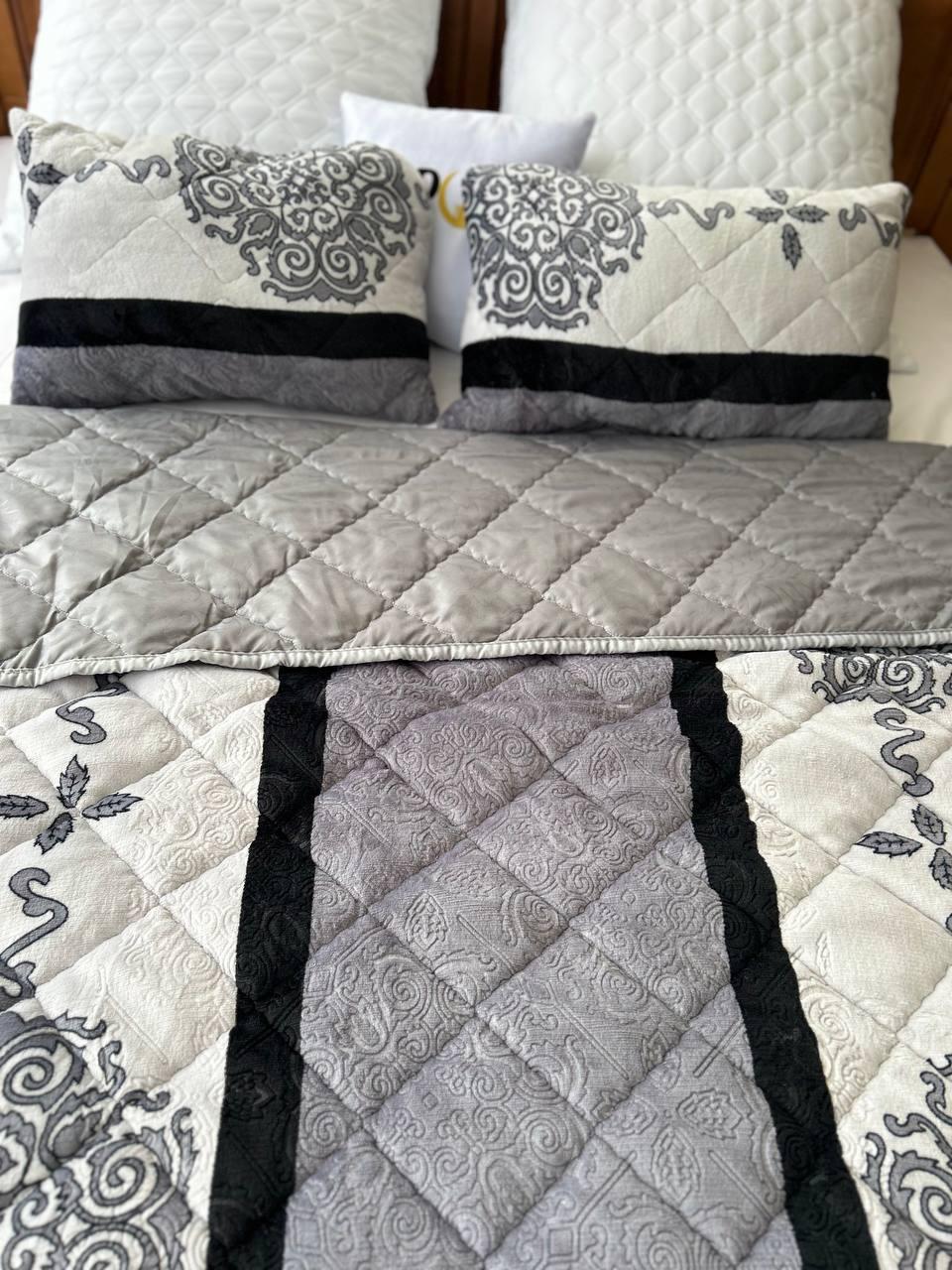 Покривало стьобане 220х240 см Сірий (Д-Мpled+poduska005-02) - фото 7