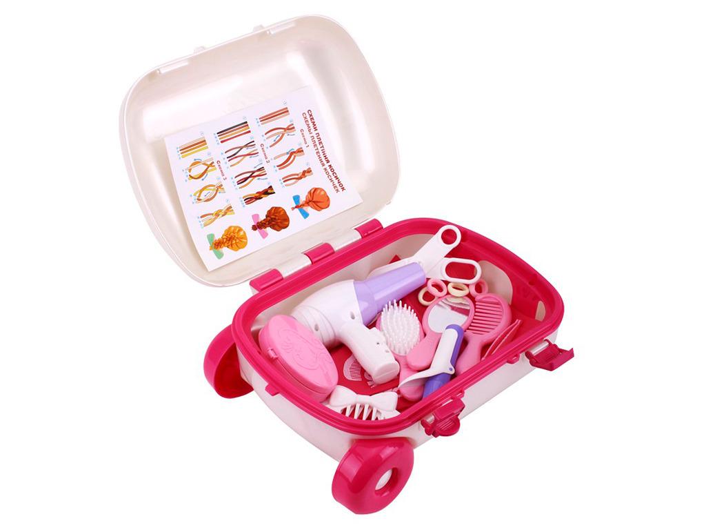 Игрушка для девочки ТехноК Набор Парикмахера в чемоданчике 17 пр. (7631)
