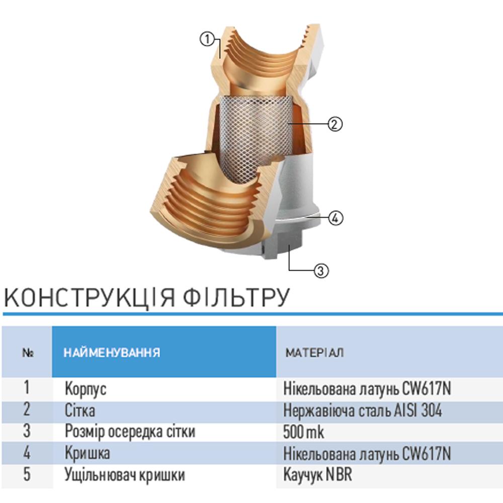 Фільтр грубого очищення 1/2" Britolli (312244) - фото 2