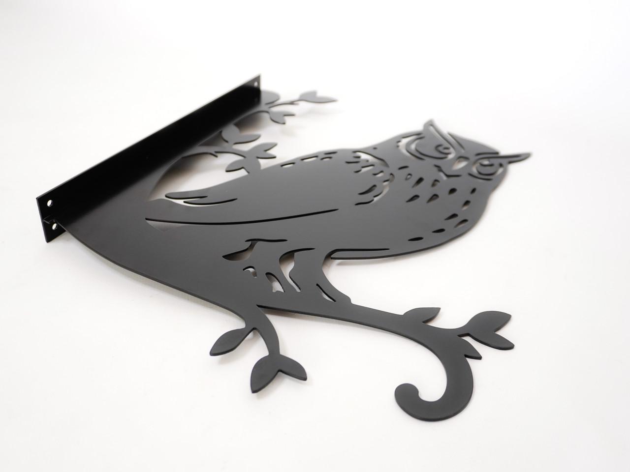 Кронштейн Сыч для кашпо с цветами метал Черный (М019) - фото 2