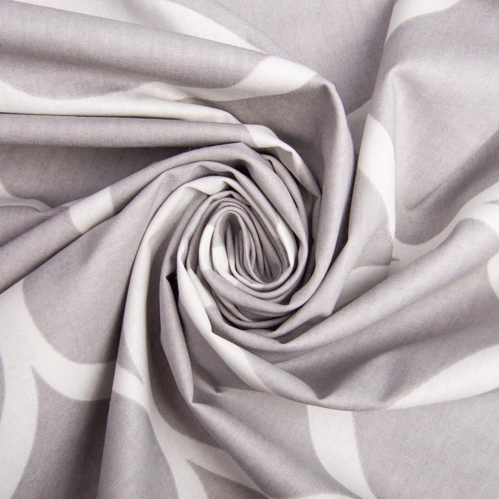 Ткань бязь ранфорс для постельного белья 20311 v-06 Волны 2,4 м Серый (24925)