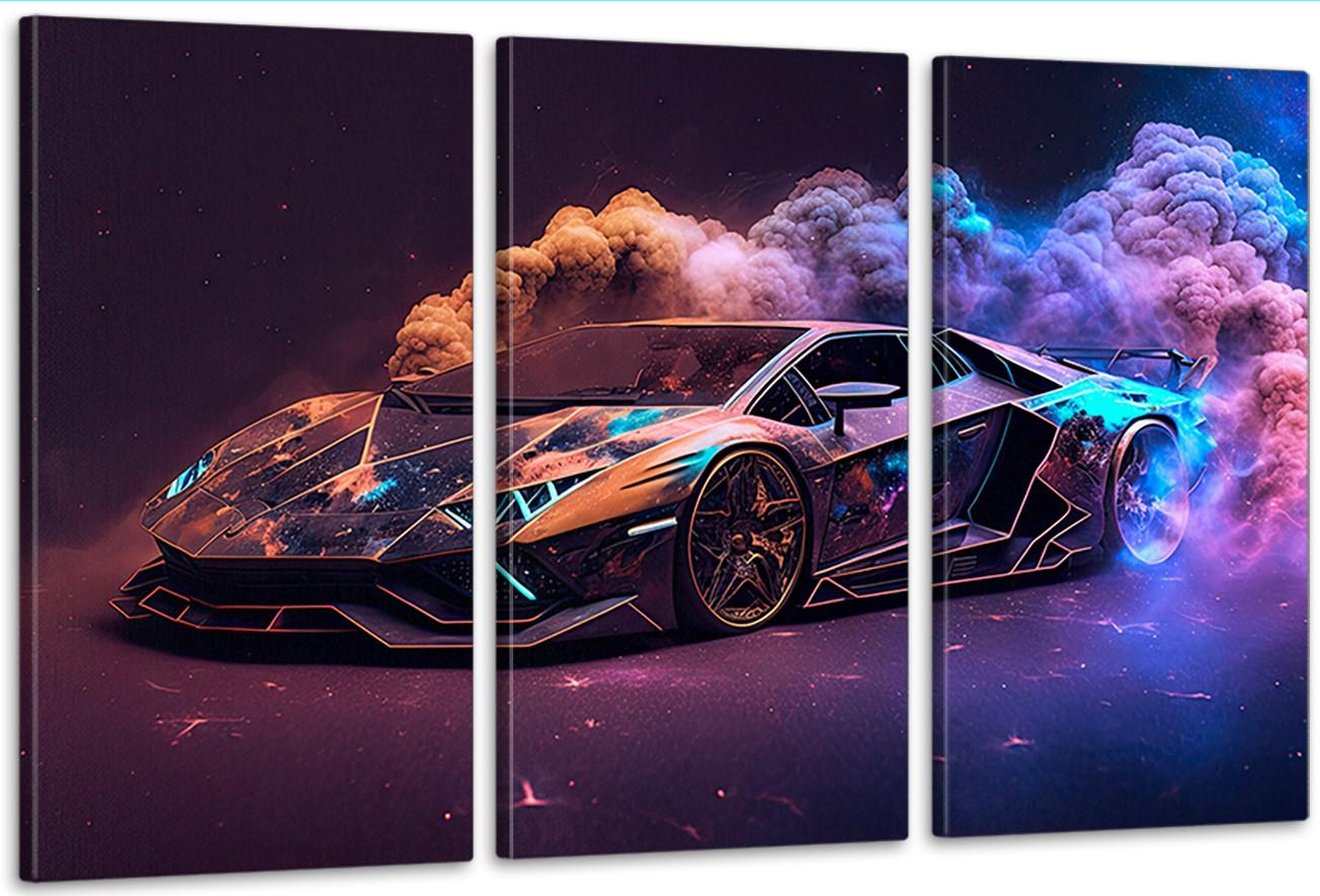 Картина модульна у вітальню/спальню Машина 70х130 см (ART-121_3A)