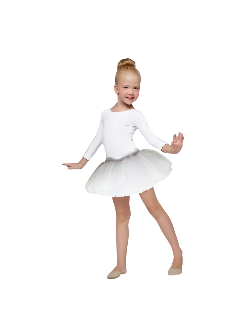 Юбка-пачка для танцев и гимнастики Lion из органзы 90-140 см Белый (ab57acc7)