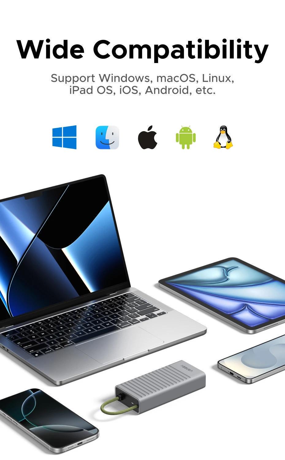 Кейс для карт Ugreen USB 3.0 (5 Сірий (55899) - фото 2 Кейс для карт Ugreen USB 3.0 (5 Сірий (55899) - фото 2