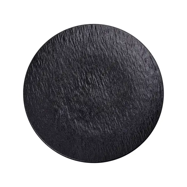 Тарілка сервірувальна для закусок та салатів та основних страв YIWU керамічна 25 см Чорний (147-107-HP-7-727)