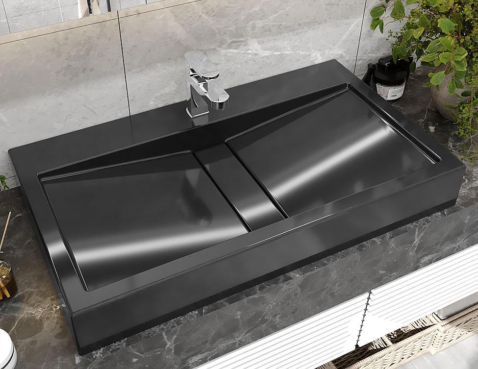 Умивальник накладний Status Mirage 80 Black (680) - фото 7 Умивальник накладний Status Mirage 80 Black (680) - фото 7