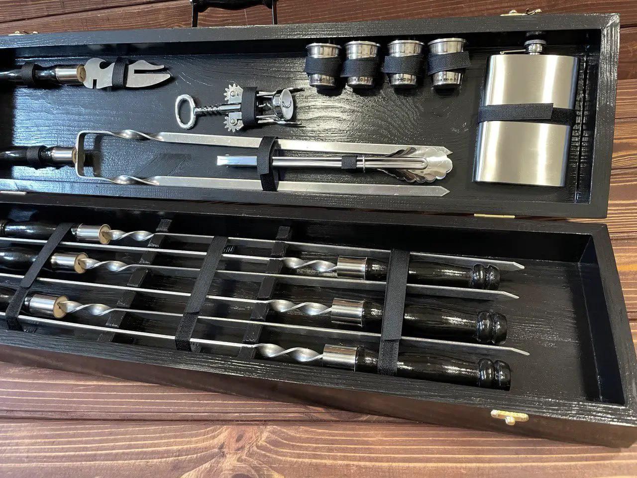 Набор шампуров Black №7 в кейсе (10640734) - фото 4 Набор шампуров Black №7 в кейсе (10640734) - фото 4