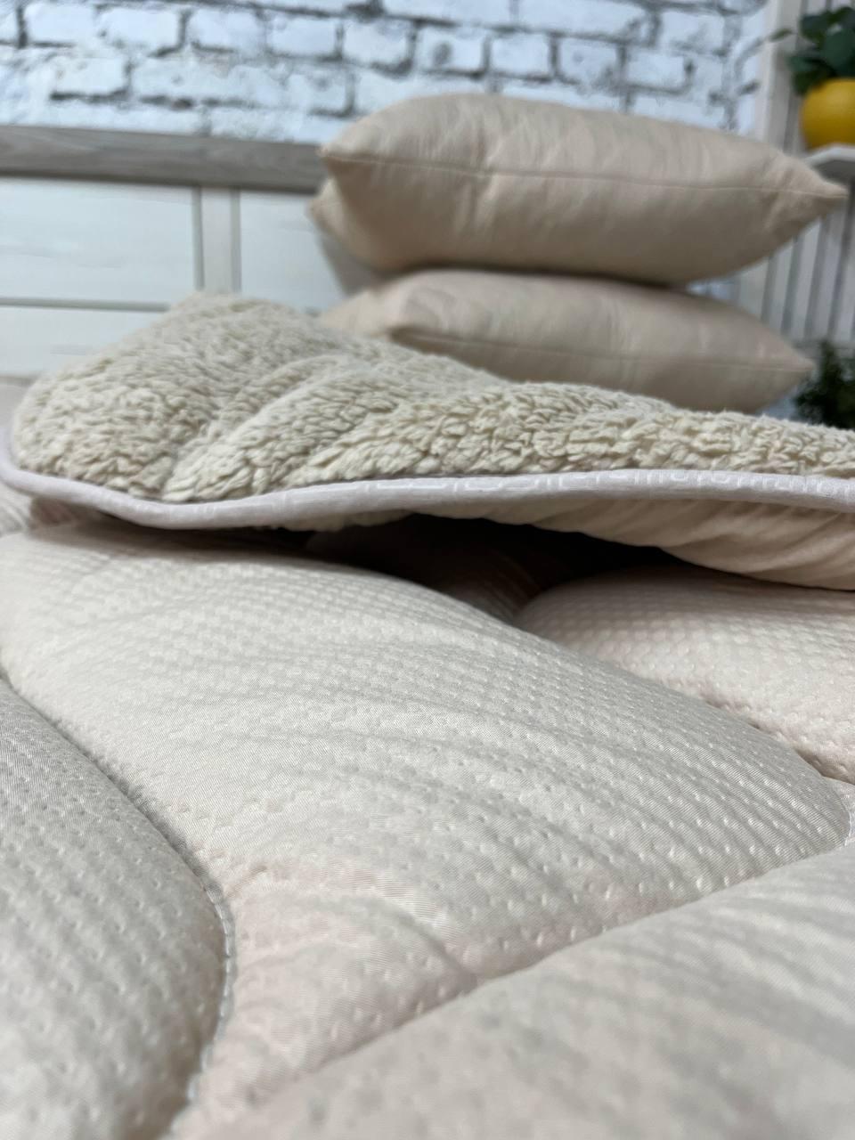 Одеяло меховое полуторное 155х210 см Бежевый (22936468) - фото 3 Одеяло меховое полуторное 155х210 см Бежевый (22936468) - фото 3