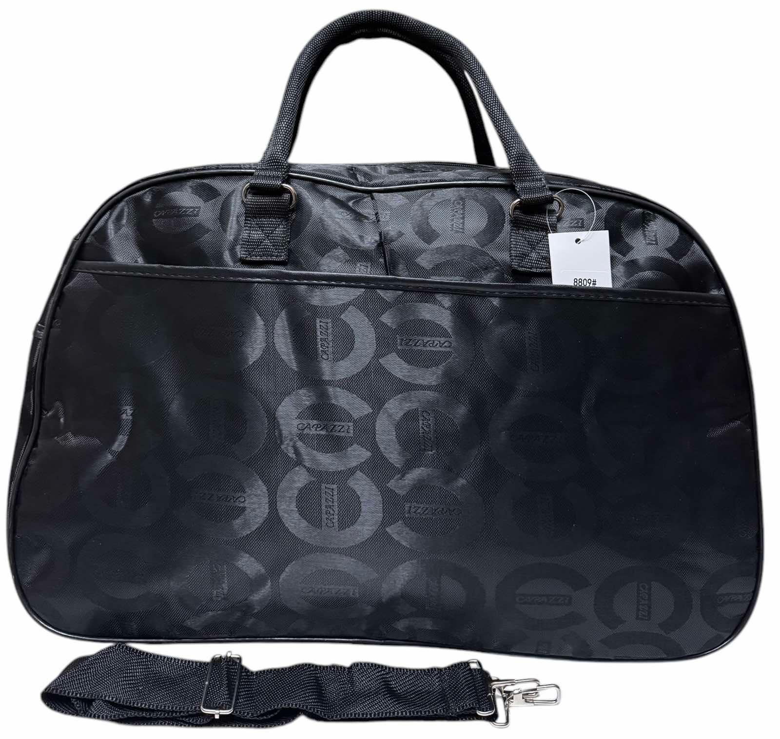 Сумка дорожня ручна поклажа з довгим ремінем через плече Чорний (8809BL)