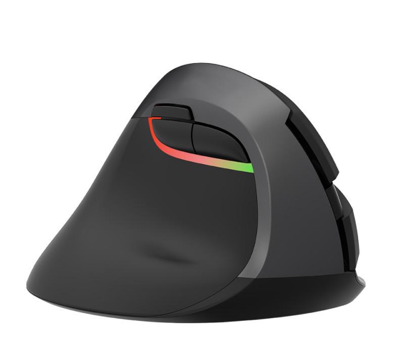 Беспроводная вертикальная мышь Delux M618Z для левши Black (12765)