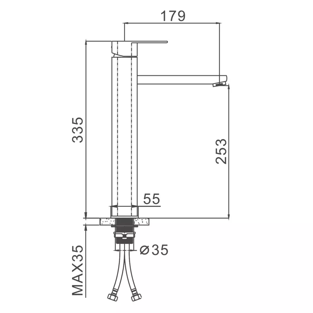 Смеситель высокий для умывальника Frap F10805-2 Сатин (1035784) - фото 7 Смеситель высокий для умывальника Frap F10805-2 Сатин (1035784) - фото 7