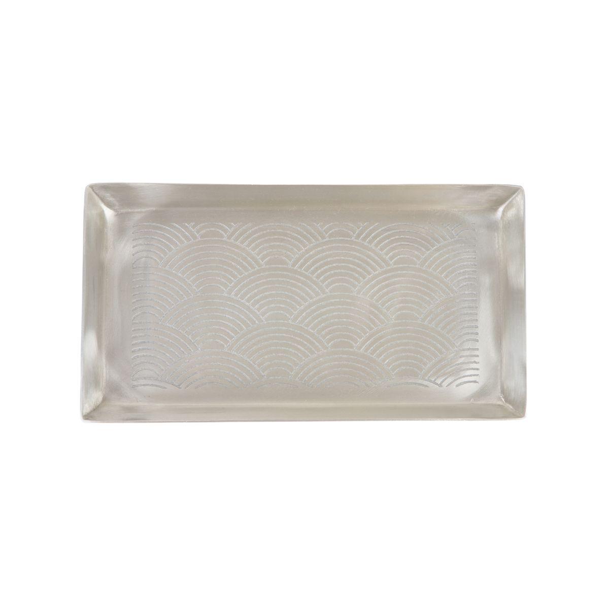 Піднос декоративний Homla CRANE 23х12х3 см Сріблястий (233387) - фото 3