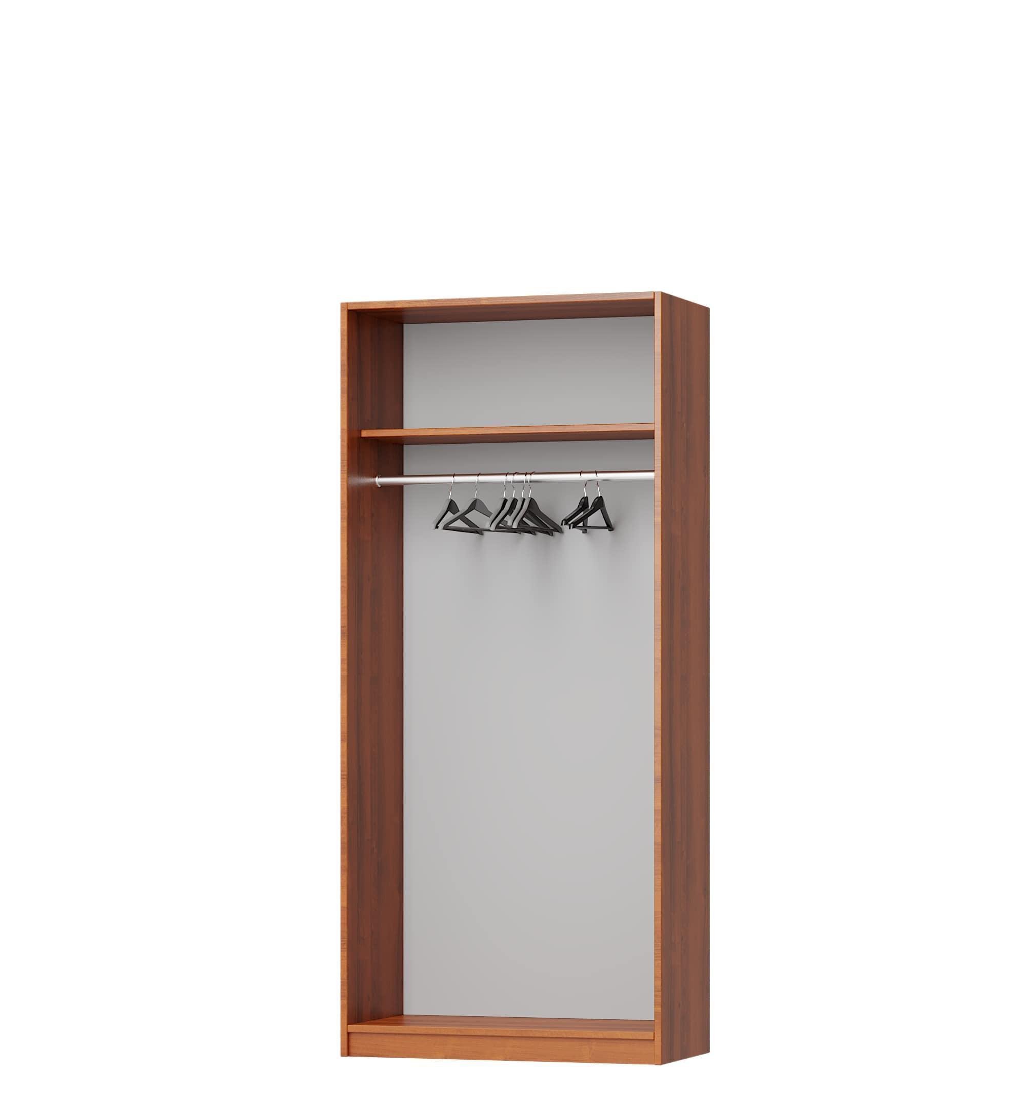 Шкаф-купе двухдверный MebelStar Уни AL ДСП/зеркало 90x60x210 см Бетон (MBS-2629) - фото 2