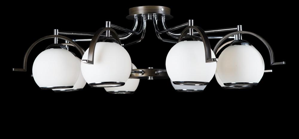 Люстра с плафонами Ray L6008/8 CH+WK (IR006678)