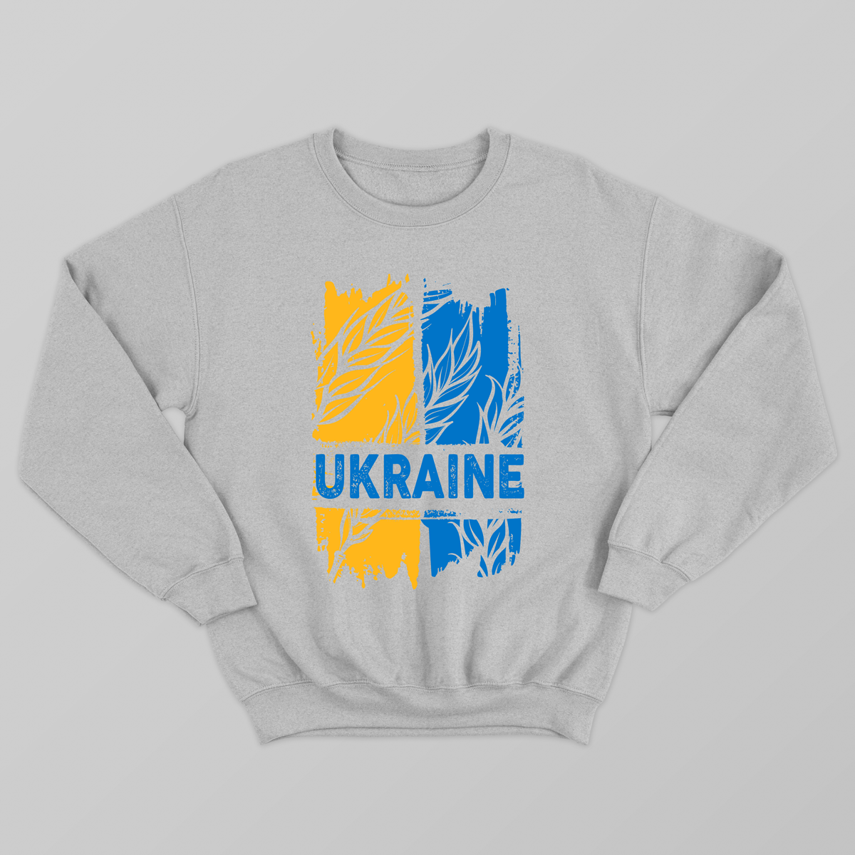 Свитшот унисекс UFree Shop с принтомUkraine XL Серый (S-0040-3-XL)