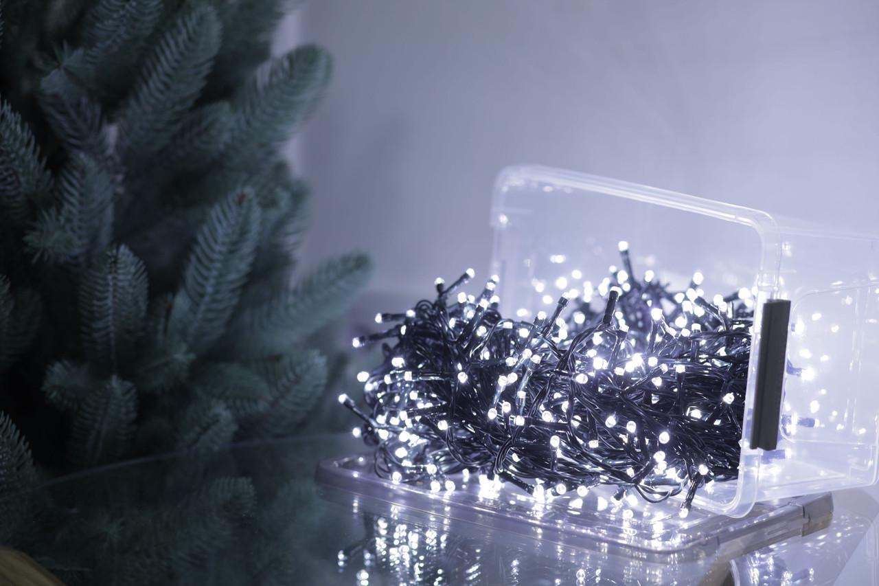 Гірлянда LED 300 діодів 14 м + 3 м Білий