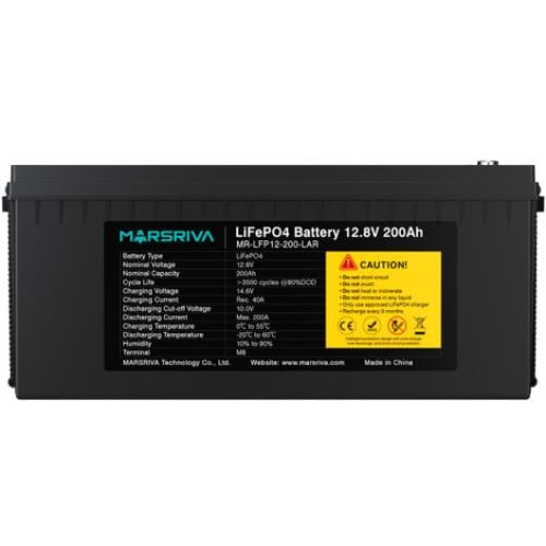 Акумулятор Marsriva LiFePo4 12,8V 200 Ah version 3 Black (MR-LFP12-200-LAR V3)