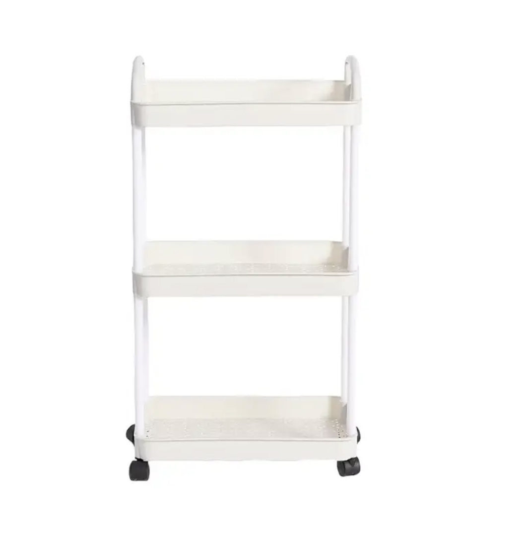 Этажерка пластиковая напольная на 3 полки 70x36x24 см Белый (21588749)