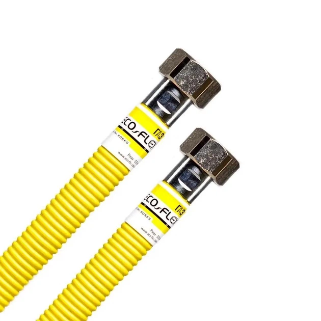 Шланг газовый сильфонный нержавеющий Eco-Flex Газ Супер 50 см гайка-гайка d 12 мм 1/2" (000062655)