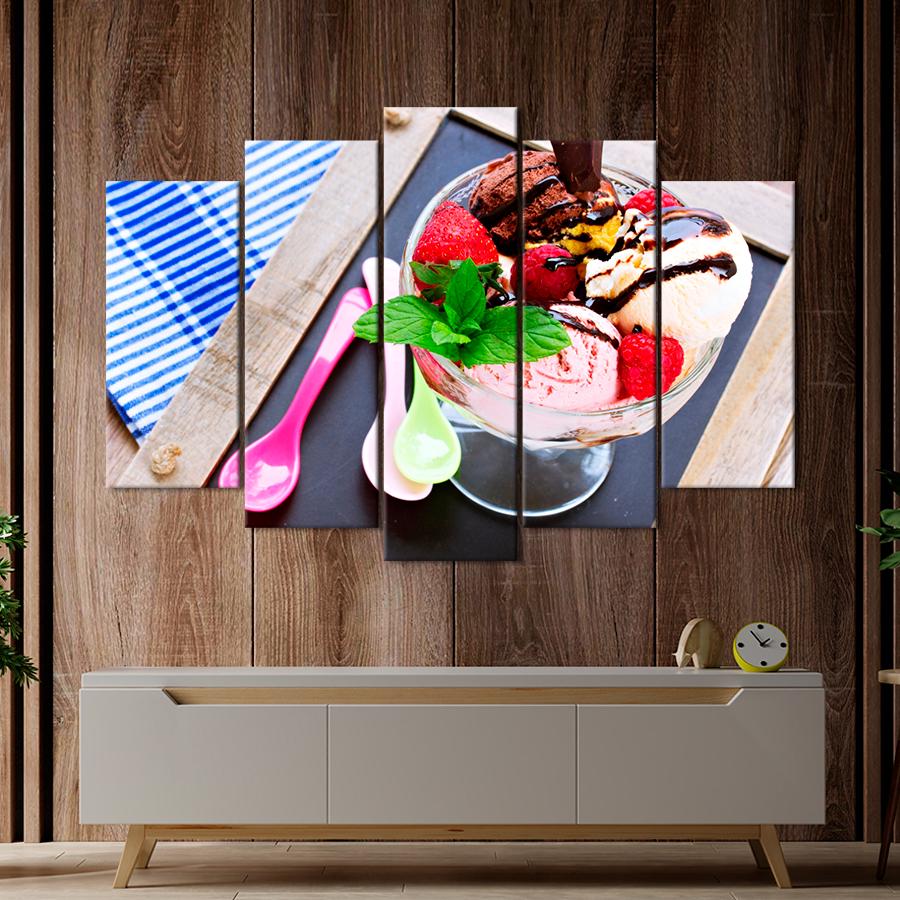 Настенний декор Красивый десерт из мороженого 137x85 см (A432-5)