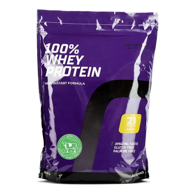 Концентрат сироватковий Progress Nutrition 100% Whey Protein Банан 1,84 кг (22772-01) - фото 1